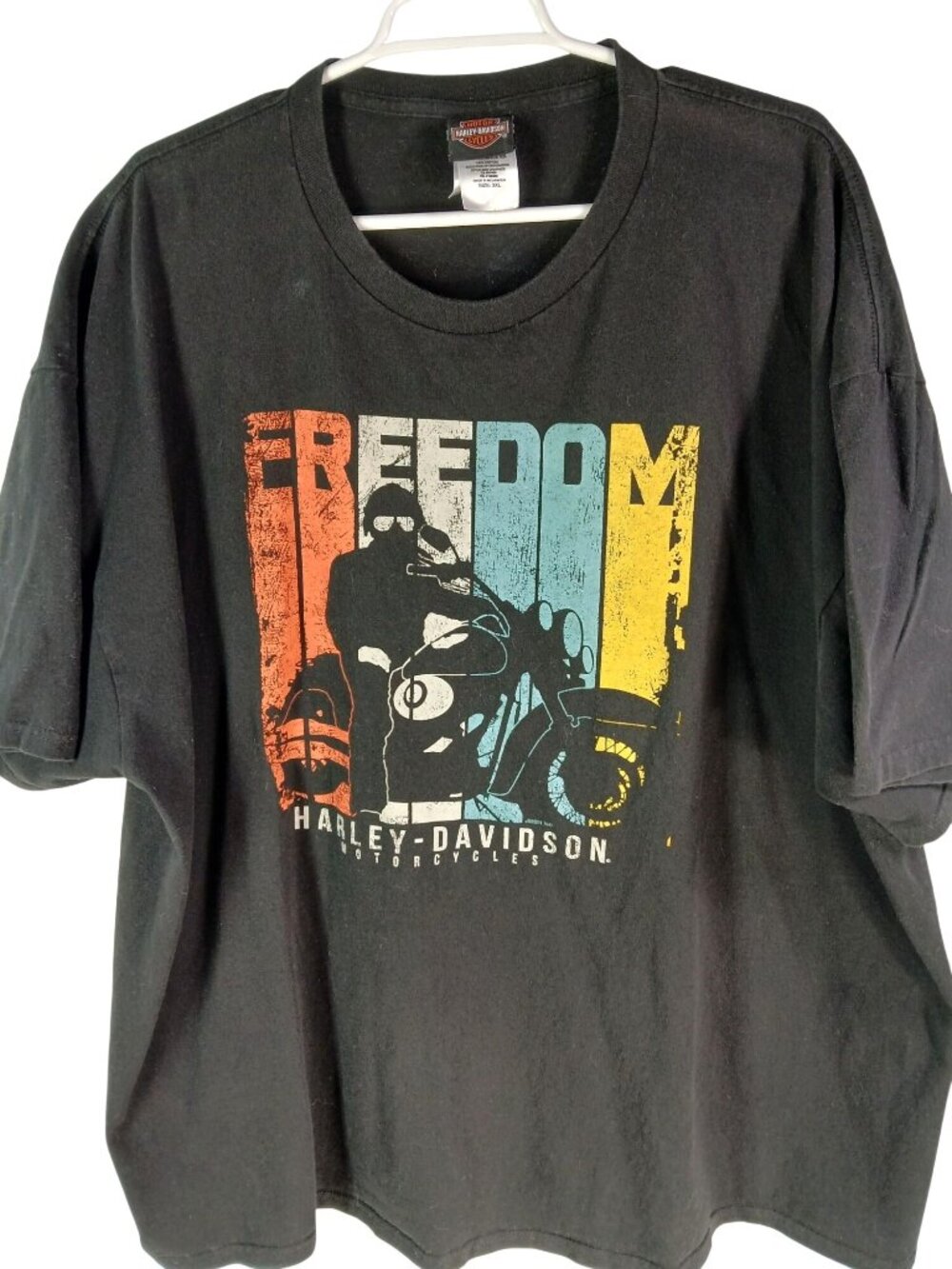 Harley Davidson Mens Freedom Graphic T Shirt Seattle Jet City Black 3XL Cotton - Picture 1 of 15